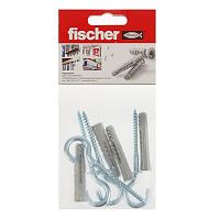 Дюбель Fischer UX 8Х50 R с кромкой + шуруп-полукольцо (4 шт)-пакет картинка